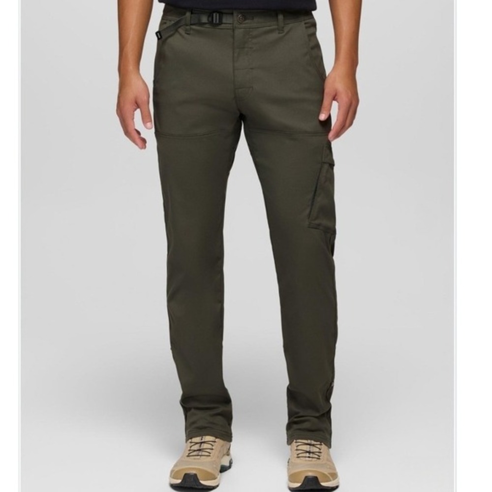 Prana Zion Relaxed Fit Cargo Hiking Pants‎ Olive Green Mens 38x32